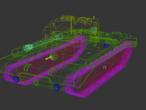 low poly tank 01 3D 模型