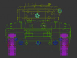 low poly tank 01 3D 模型