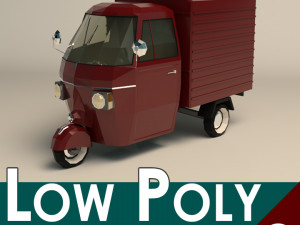 low poly three wheeled van 3D-Modell