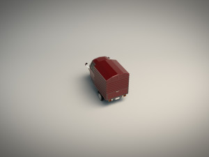 low poly three wheeled van 3D Модель