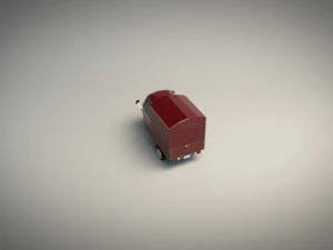 low poly three wheeled van 3D Model