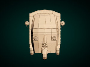 low poly three wheeled van 3D Модель