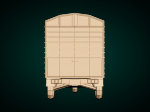 low poly three wheeled van 3D Модель