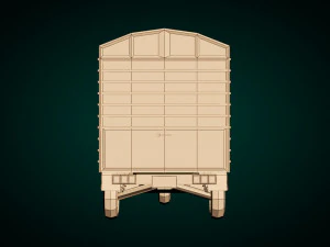 low poly three wheeled van 3D Model