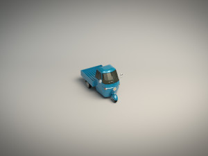 low poly three wheeled pickup 3D-Modell