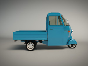 low poly three wheeled pickup 3D-Modell