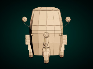 low poly three wheeled pickup 3D-Modell