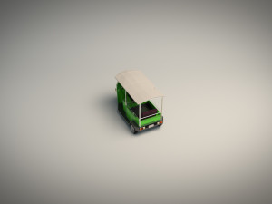 low poly auto rickshaw Modelo 3D
