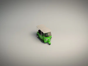 low poly auto rickshaw 3D Model