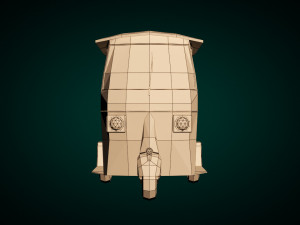 low poly auto rickshaw Modelo 3D
