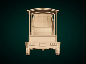 low poly auto rickshaw 3D Model