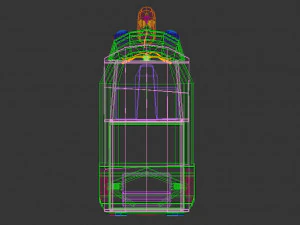 low poly auto rickshaw 3D Model