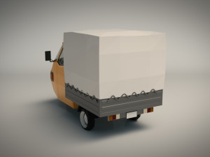 low poly three wheeled truck Modelo 3D