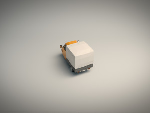 low poly three wheeled truck Modelo 3D