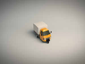 low poly three wheeled truck Modelo 3D