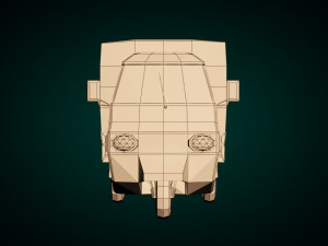 low poly three wheeled truck Modelo 3D