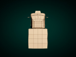 low poly three wheeled truck Modelo 3D