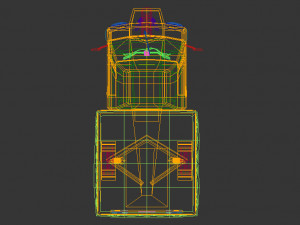 low poly three wheeled truck Modelo 3D