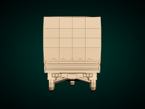 low poly three wheeled truck 02 3D 모델