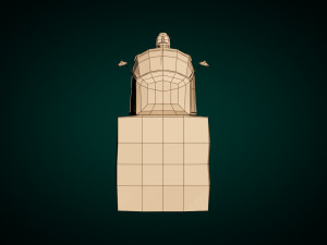 low poly three wheeled truck 02 3D 모델