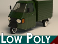 low poly three wheeled van 02 Modello 3D