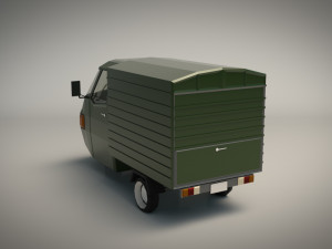 low poly three wheeled van 02 3Dモデル