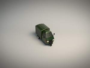 low poly three wheeled van 02 3Dモデル