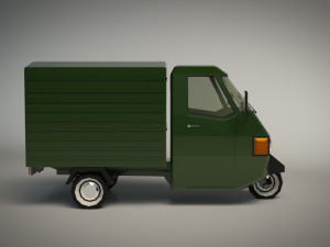 low poly three wheeled van 02 3Dモデル
