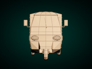 low poly three wheeled van 02 3Dモデル