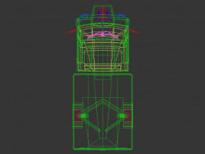 low poly three wheeled van 02 3Dモデル