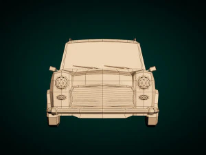 низкополигональная универсал 02 3D Модель