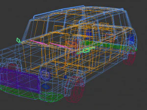 низкополигональная универсал 02 3D Модель