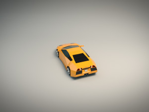 low poly sports car 02 3D Модель