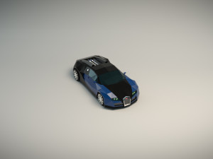 low poly sports car 03 Modelo 3D