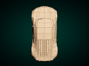 low poly sports car 03 Modelo 3D