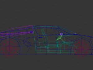 low poly sports car 03 Modelo 3D
