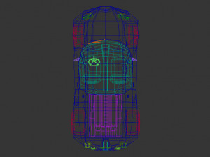 low poly sports car 03 Modelo 3D