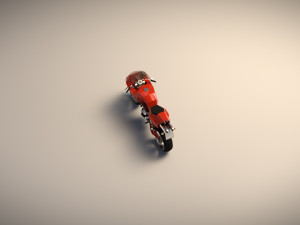 low poly motorcycle 02 Modello 3D