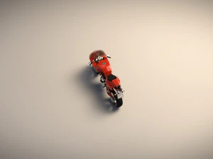 low poly motorcycle 02 3D Model
