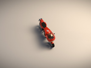 low poly motorcycle 02 Modello 3D