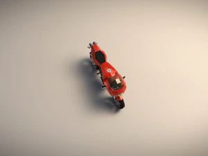 low poly motorcycle 02 3D Model