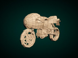low poly motorcycle 02 Modello 3D