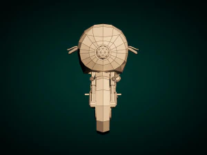 low poly motorcycle 02 3D Model
