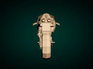 low poly motorcycle 02 3D Model