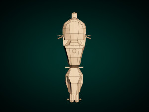 low poly motorcycle 02 Modello 3D