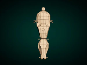 low poly motorcycle 02 3D Model