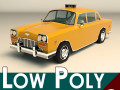 low poly yellow cab 01 Modelo 3D