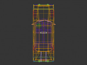 low poly yellow cab 01 Model 3D
