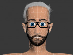 male cartoon character andrew 3D Model