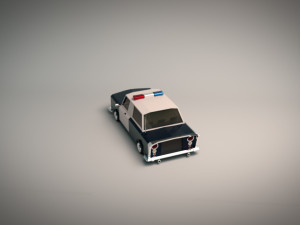 low poly police car 01 Modelo 3D